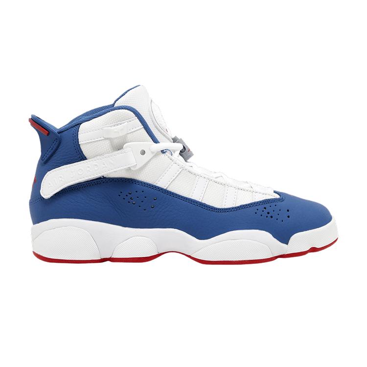 Jordan 6 Rings White University Red Light Steel Grey True Blue (GS)