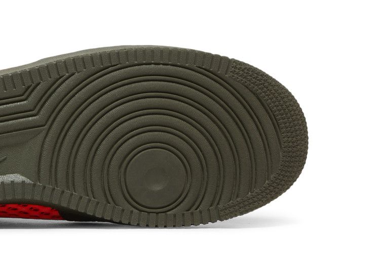 Nike SF Air Force 1 Mid Cargo Khaki Total Crimson
