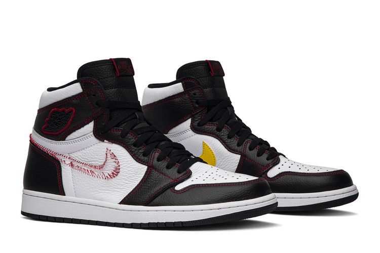 Jordan 1 Retro High Defiant White Black Gym Red